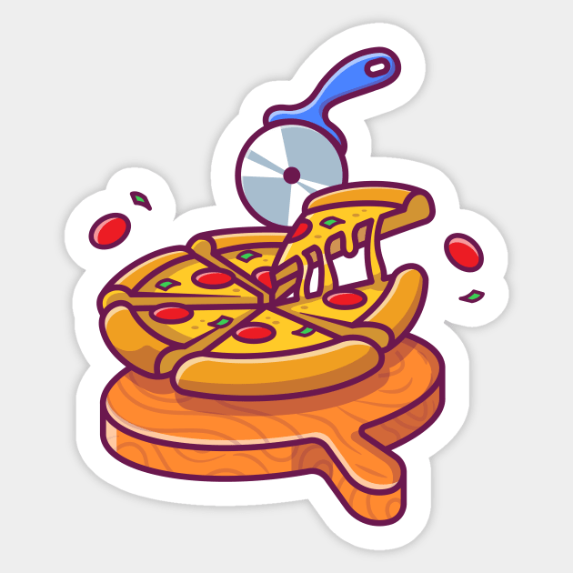 Pizza Slice Melted Sticker by Catalyst Labs